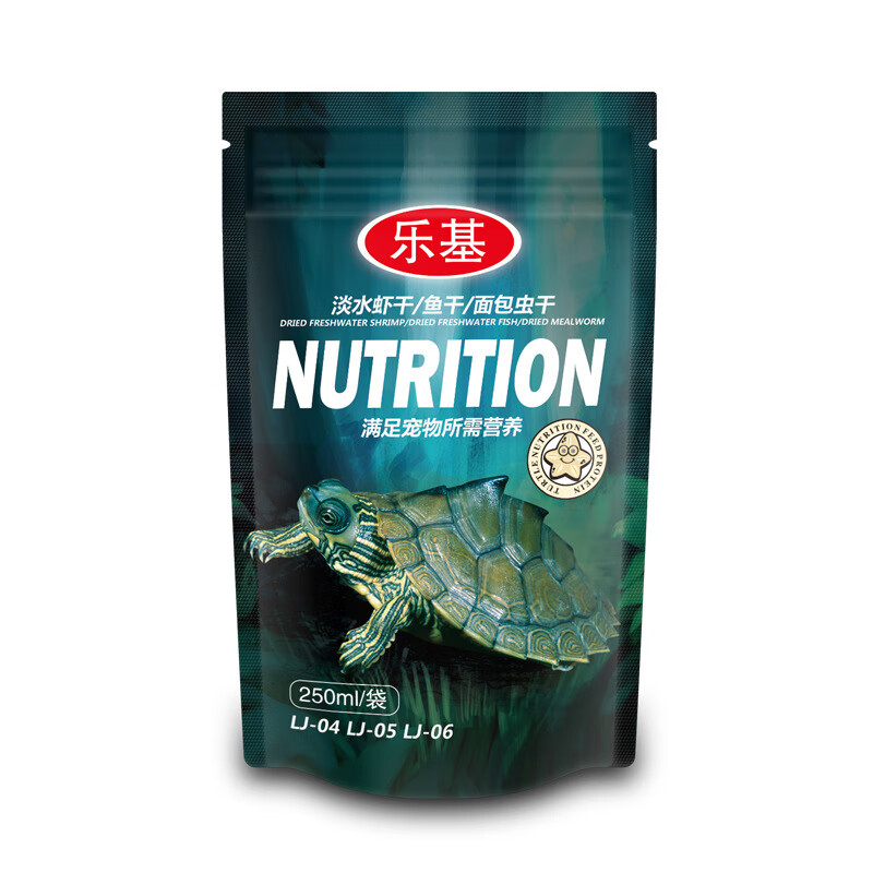 乐基水龟粮食虾干饲料巴西龟草龟鳄龟龟粮烘干虾虾米250ml 随机发