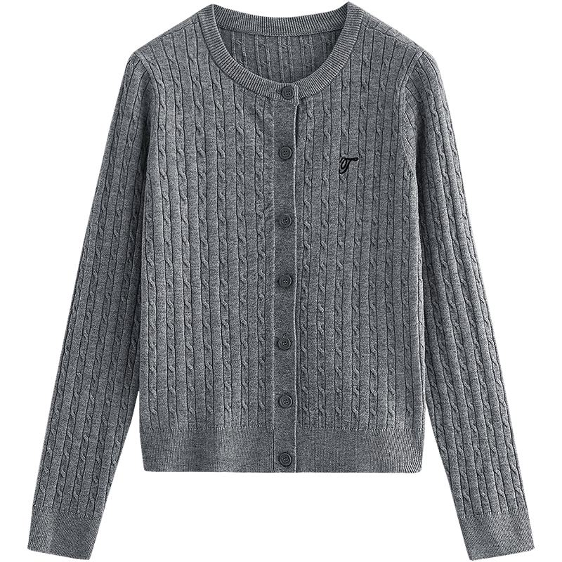 ����С�����֯����Ů2024���＾�¿�Բ������ë֯���� ����ɫ8433803 L