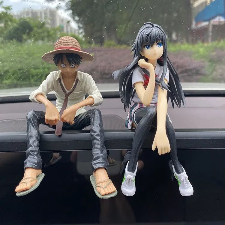 手办动漫二次元穹妹少女机箱国产电脑主机装饰车内饰品摆 雪乃 路飞