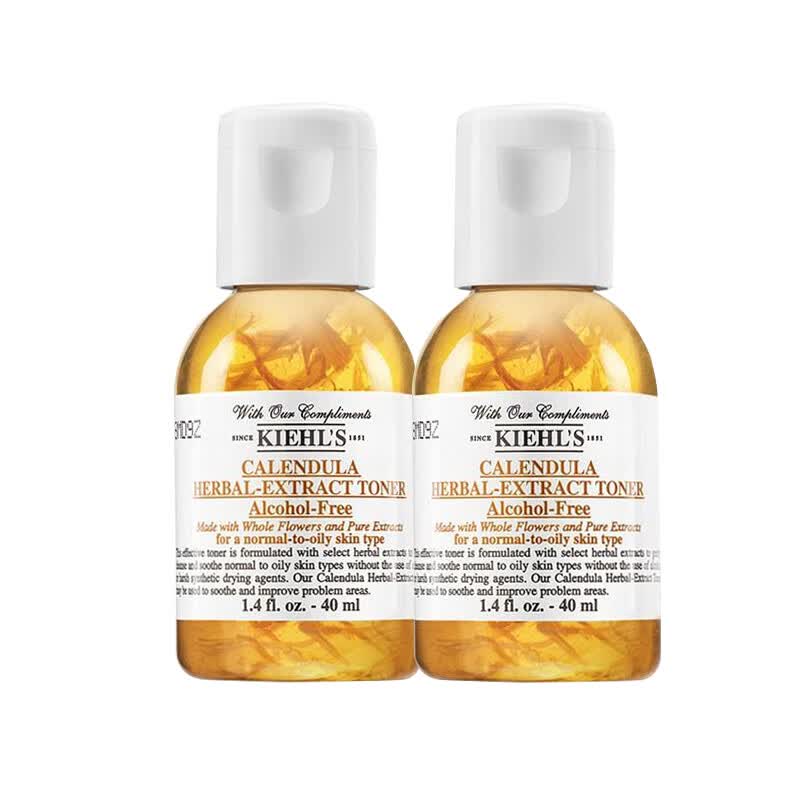 科颜氏（Kiehl's）女士爽肤水/化妆水 补水保湿 小样旅行装 金盏花水40ml*2