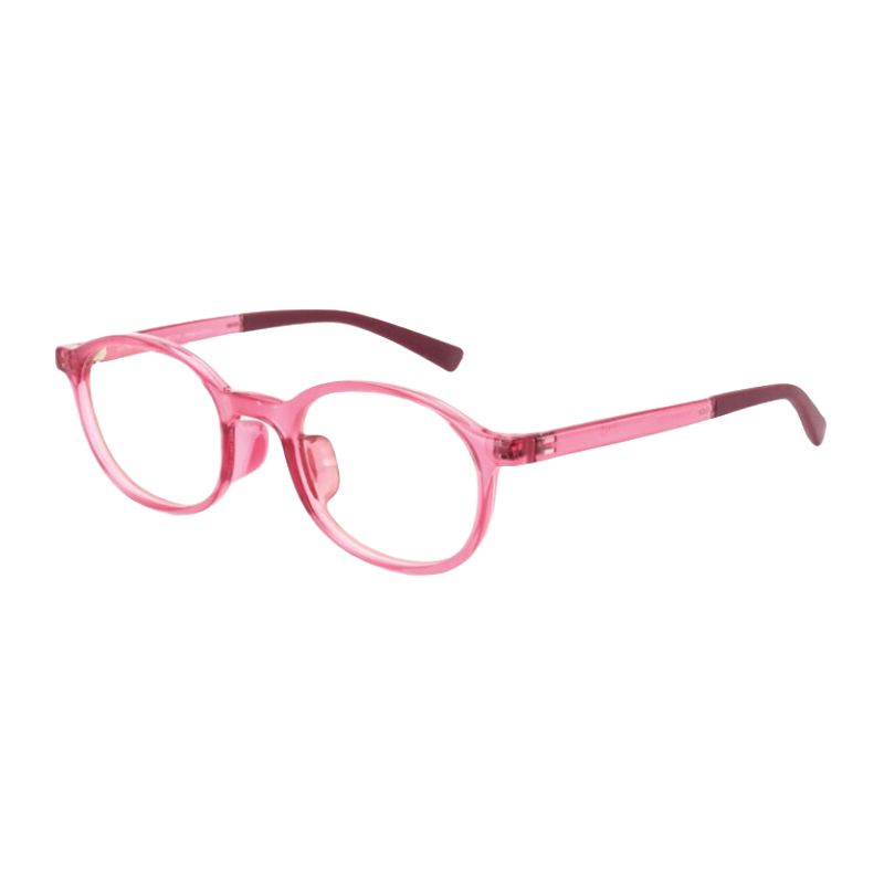睛姿JINS儿童防蓝光眼镜X眼镜电脑护目镜TR90小孩眼镜框FPC17A104【2-8岁】 104 粉红色（有包装）