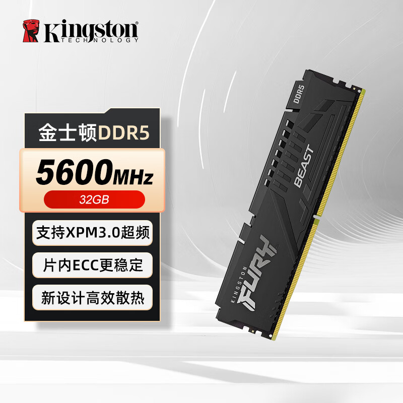 金士顿（Kingston） FURY DDR5 台式机内存条 Beast野兽系列  骇客神条 BEAST-5600-32G