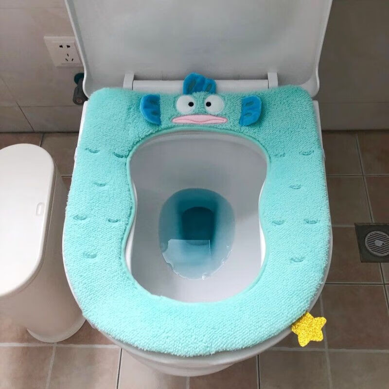 琉滋葫芦型马桶垫防水葫芦形马桶坐垫鱼怪坐便器套四季通用马桶垫家用