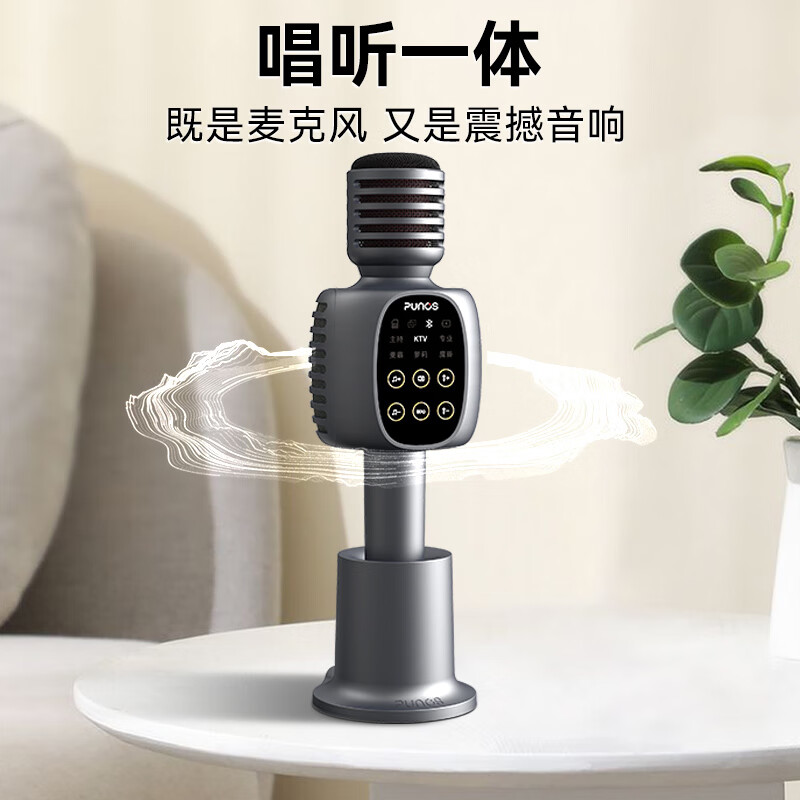 Punos/博浪沙【50W专业户外无线直播】全能主持k歌麦内置声卡音响一体麦克风蓝牙无线话筒双喇叭手机麦 KG6Pro旗舰版【双无线小精灵+专业版所有配件】