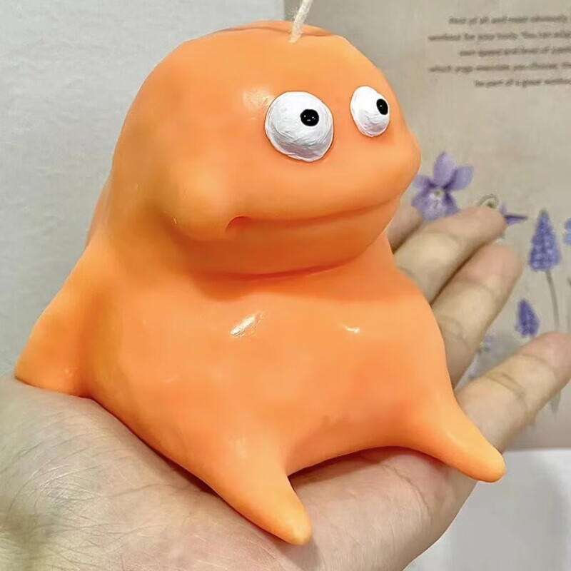 xkj泥土怪丑萌蜡烛摆件泥土人蜡烛搞怪丑萌伴手礼卡通造型香薰蜡烛胖