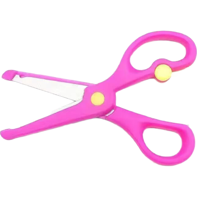 儿童手工安全剪刀小学生剪纸刀圆头钝角不伤手剪刀宝宝幼儿园用 粉色安全剪刀1把装