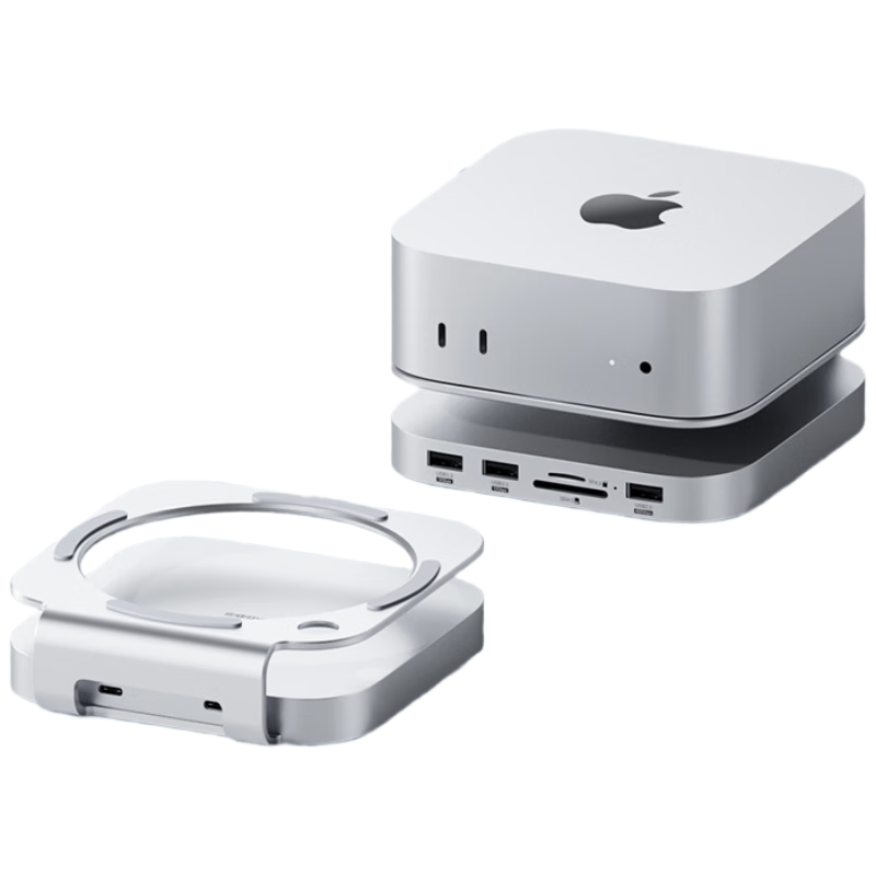 海备思（Hagibis）适用Macmini M4扩展坞硬盘盒拓展坞底座外接硬盘扩容迷你主机雷电4/5接口USB扩展桌面支架配件