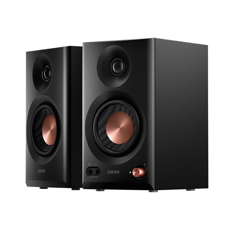PLUS会员：（EDIFIER）漫步者MR3BT无线蓝牙音箱 有源监听音箱 HIFI音质  黑色