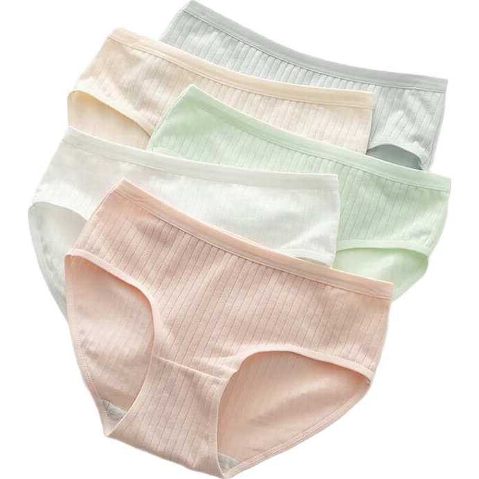 【10A级抑菌】无痕纯棉内裤女中腰全棉档透气三角裤极简纯色 随机颜色 1条 XL 【110-130斤】