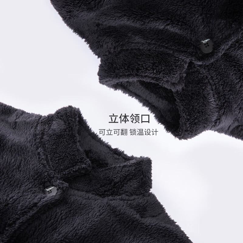 芬腾【断码清仓】珊瑚绒情侣睡衣冬季女款男士加厚加绒套装大码家居服 FJ25940673黑色【单女款】 L 建议:女110-124斤,男126-146斤