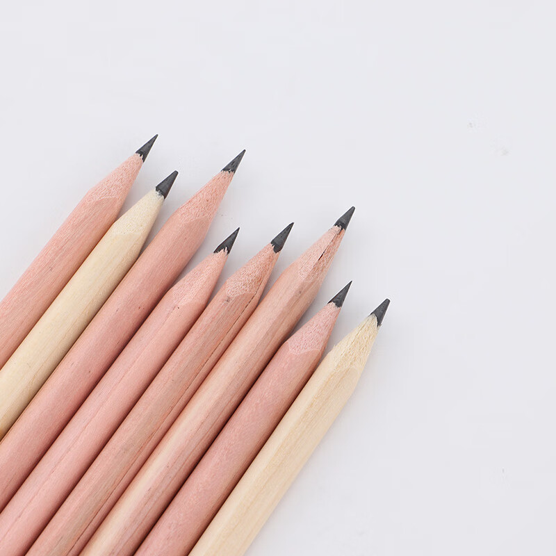 宝克（BAOKE）原木铅笔 素描绘图学生铅笔 小学生学习练字美术办公铅笔 学习用品文具 55支/桶（组合装）三角杆学生正姿原木铅笔  包邮
