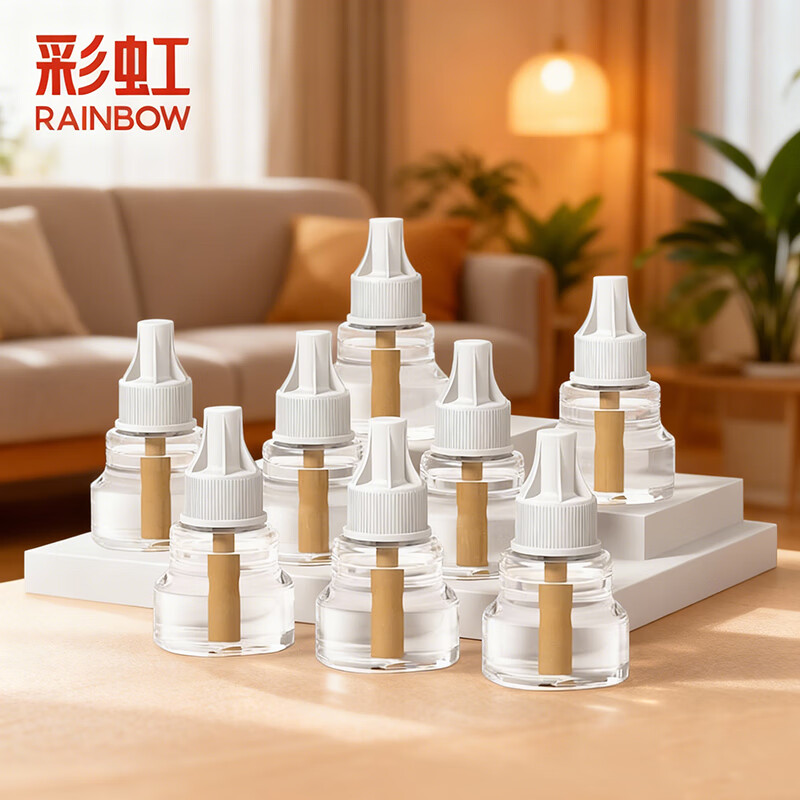 彩虹 电热蚊香液(灭蚊水)无味驱蚊防蚊液体蚊香家用补充装蚊香液温和 34ml*8瓶液（可用360晚）补充装