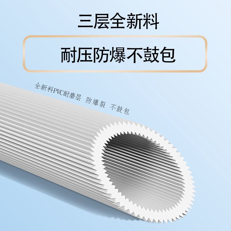 格铃澜 全自动洗衣机进水软管加长接上水管4分卡扣螺纹接头延长管波轮滚筒小天鹅美的通用加厚防爆 1.5米
