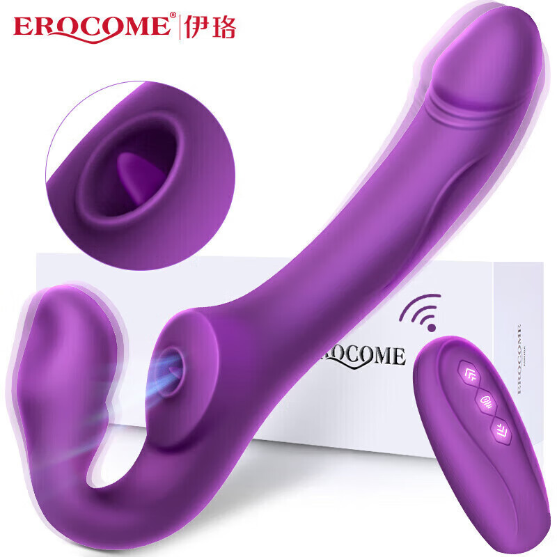 伊珞（EROCOME） 震動(dòng)棒女性可插入式共振雙人仿真陽(yáng)具穿戴遙控吮吸拉拉按摩同 【巨蟹座女同穿戴】吮吸舌舔雙震遙控