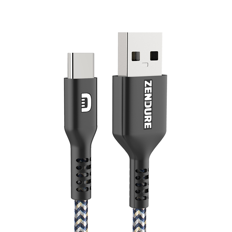 征拓Zendure 车载数据线Type-c充电线USB-C快充线适用安卓手机华为三星3A大电流 黑色 100CM