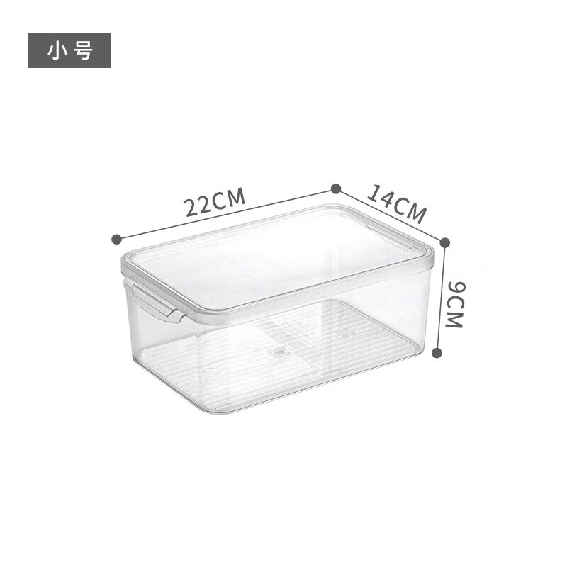 沃德百惠冰箱保鮮盒冷凍層收納盒廚房食品級多層大容量食物水果蔬菜儲物盒 冰箱保鮮盒(小號)