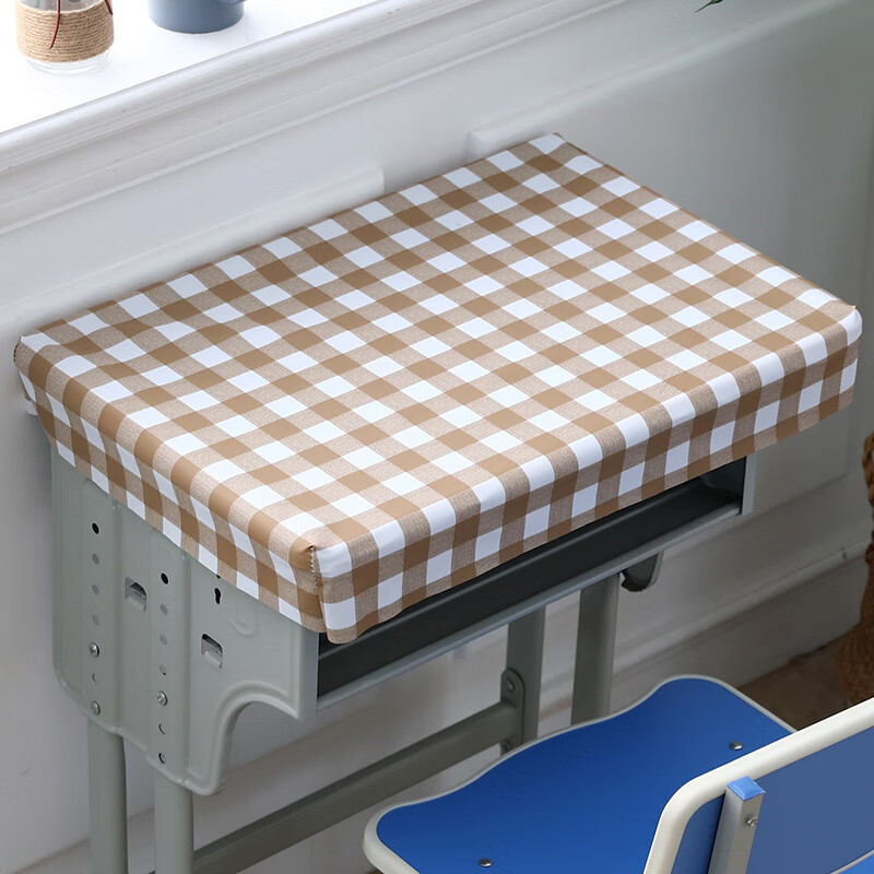 颜莱小学生桌布课桌套罩小学生桌布教室课桌套布防水4060cm蓝色书桌套