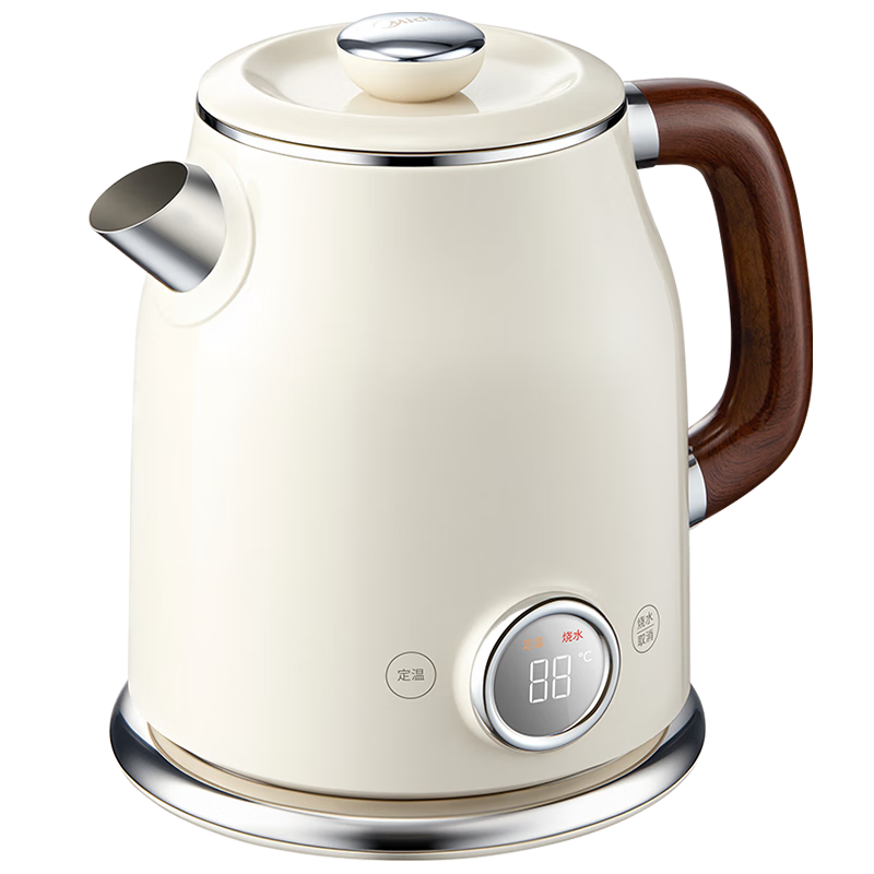 美的（Midea）艺术家电热水壶  烧水壶自动断电保温一体  1.6L大容量电热水壶 316L不锈钢恒温壶 精准控温 63-Q