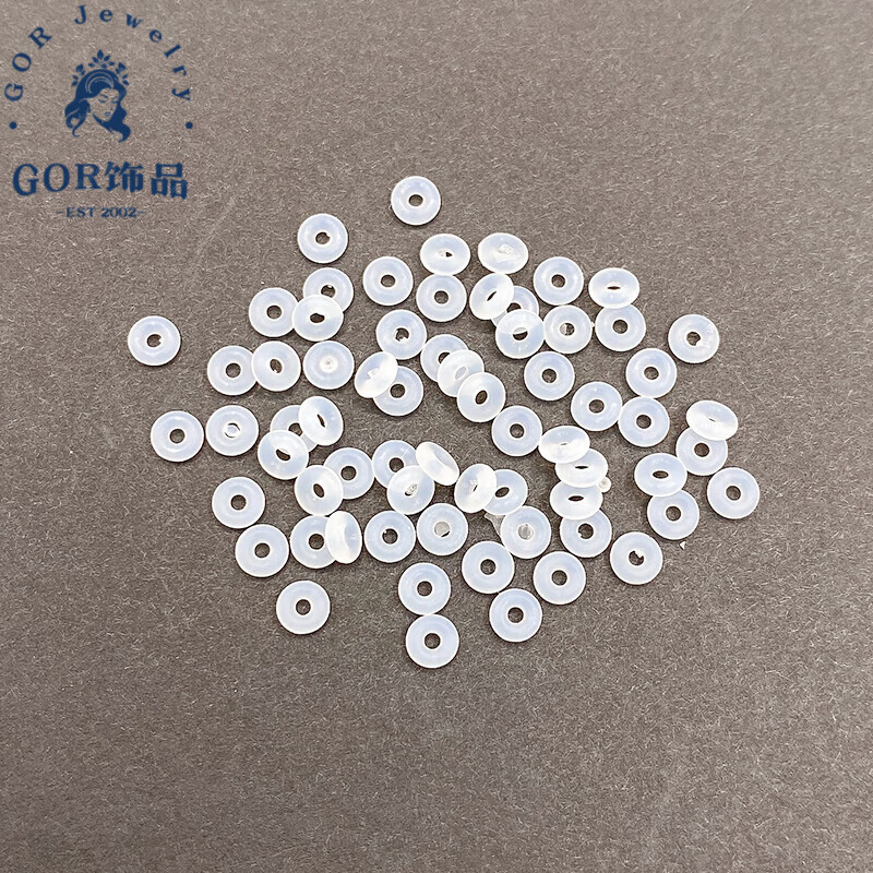 gor珍珠硅胶隔片透明垫圈隔垫diy手链项链材料珠宝水晶串珠抗磨配件