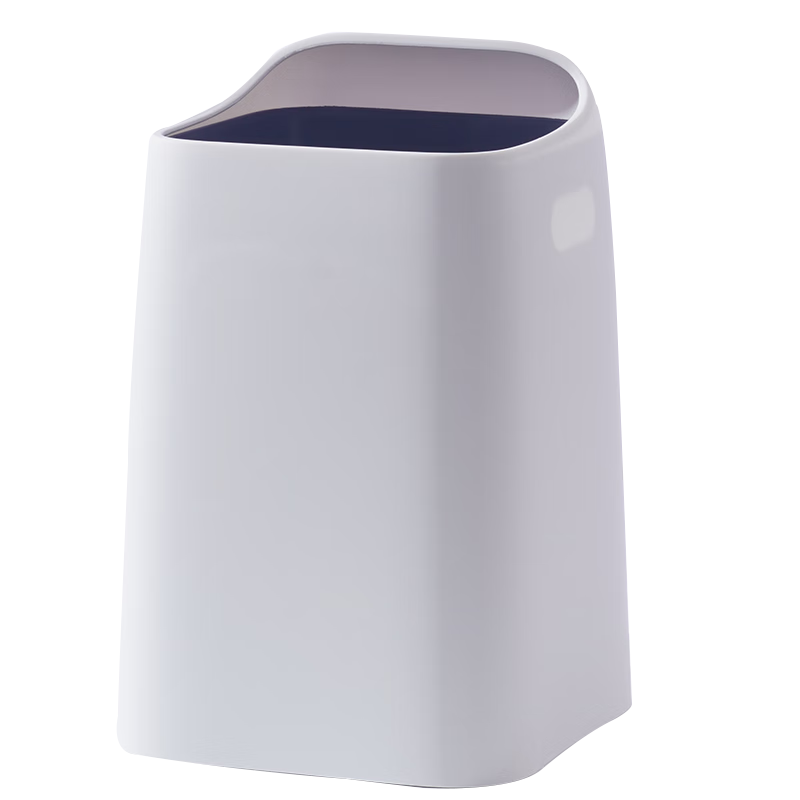 朴厨（PUCHU）日式家用垃圾桶轻奢客厅卧室厨房简约创意卫生间办公室高颜值纸篓 18L象牙白