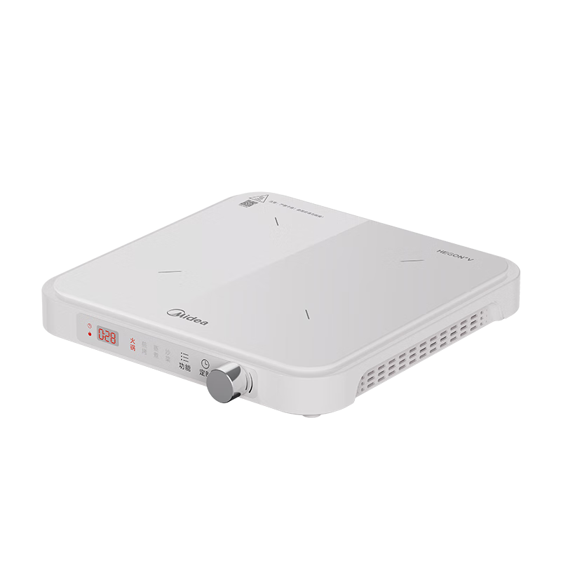 美的（Midea）家用电磁炉电陶炉电池炉2200W大功率猛火新型电磁灶一体微晶面板爆炒炒菜定时火锅炉MC-HGE22BF09