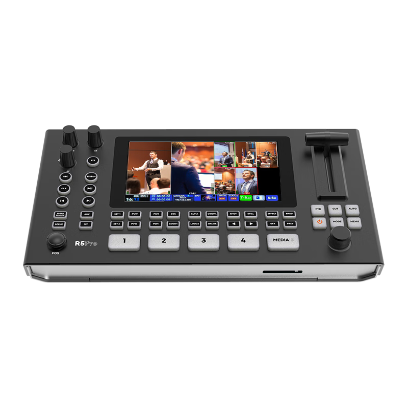 嘉視影R5PRO導(dǎo)播臺(tái)4k切換臺(tái)直播一體機(jī)5通道多機(jī)位HDMI推流拉流中控臺(tái)橫豎屏直播錄播便攜導(dǎo)播切換臺(tái) 嘉視影r5pro導(dǎo)播臺(tái)5通道 默認(rèn)