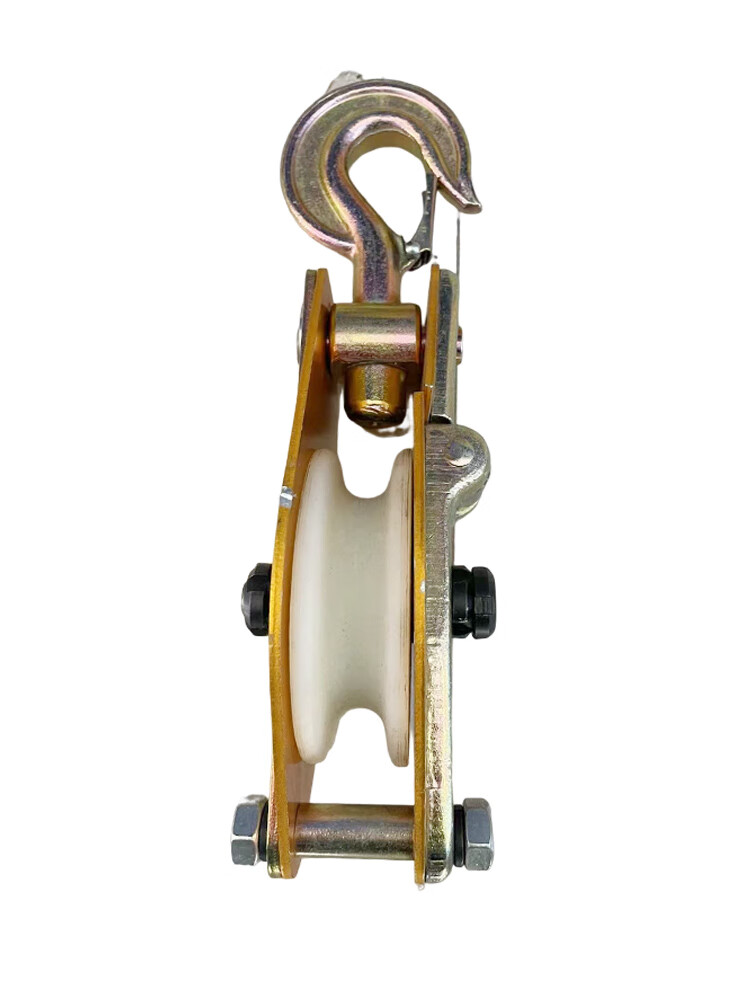 铝合金起重滑轮加厚行车滑轮尼龙电缆滑轮吊滑车钩式滑车电力专用 1吨