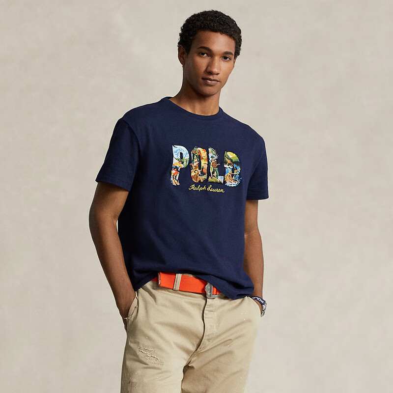 拉夫劳伦(ralph lauren)男士t恤半袖 logo jersey 徽标刺绣时尚经典款