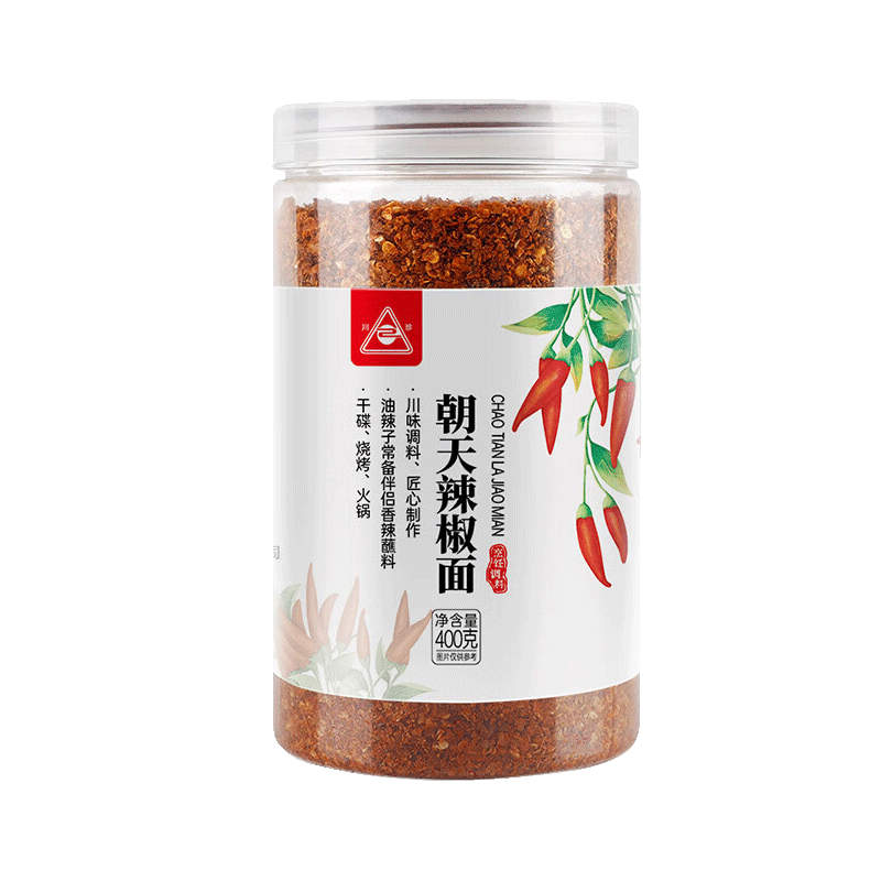 川珍朝天辣椒面400g辣椒粉海椒面调味料油泼辣子原料火锅烤肉干碟蘸料