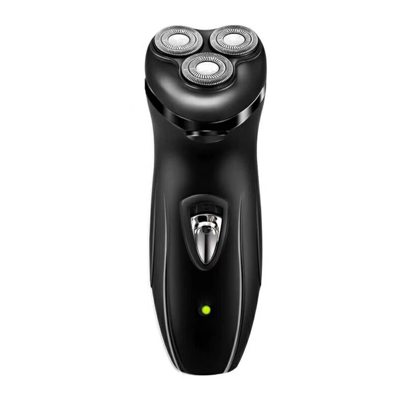 电动剃须刀男士刮胡刀胡子刀充电式家用便携浮动三刀头 黑色