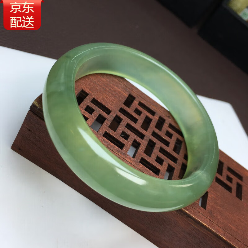 辉客映上岫玉手镯玉你同行岫岩玉釉玉秀玉绿冰玉白冰透飘花