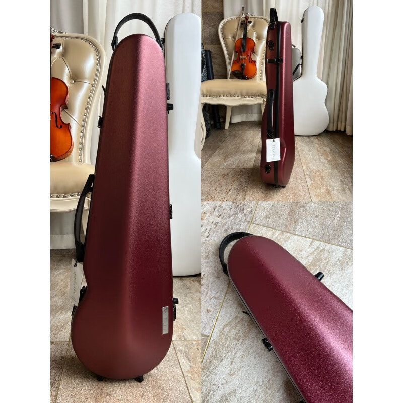 音念JTCASES金田超輕小提琴盒雙肩背超高品質(zhì)高強度輕體防磨防刮抗壓 紅色 磨砂酒