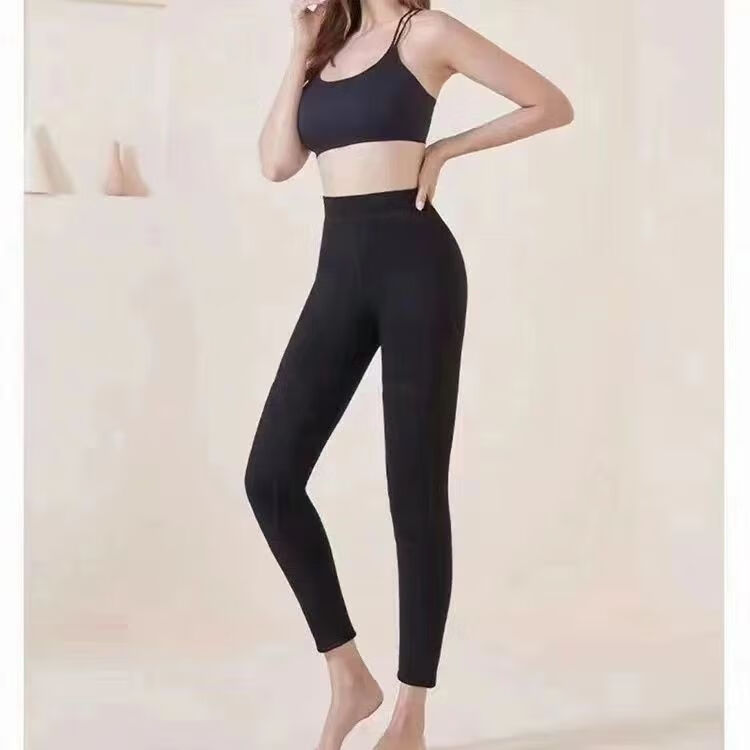 保暖裤加厚加绒高端男女保暖裤一体护腰双层复合按摩网格护膝绒裤 男士深灰色拉姆 6205男2XL 80-130斤