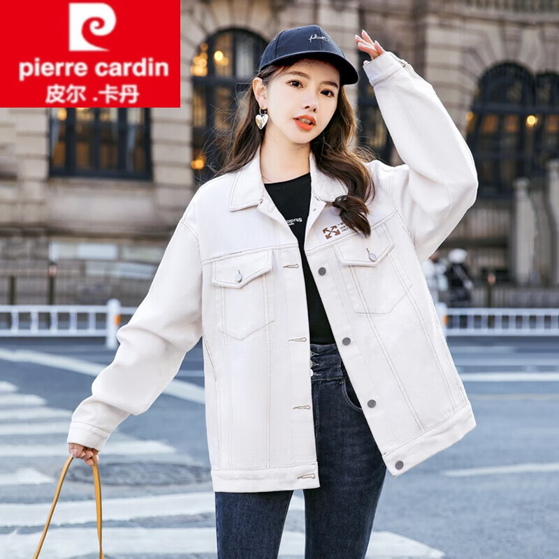 cardin)2024新款复古牛仔外套女装春秋高中初中学生韩版上衣休闲工装