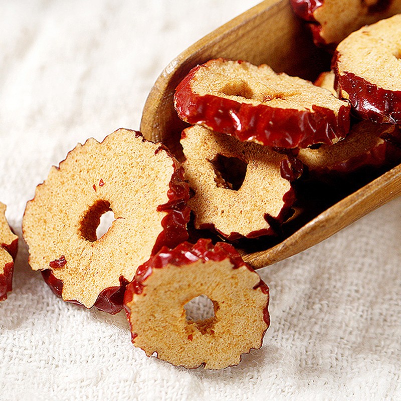 茶朵蜂新疆大漠罗布村红枣干切片风干去核枣片冲泡煲汤干吃160g*2罐