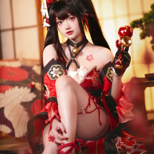 匯智之城花火cos服全套周邊 星穹瓊鐵道假面愚者play游戲動(dòng)漫服女裝全套裝 花火COS服+面具+假發(fā)+鞋子 L