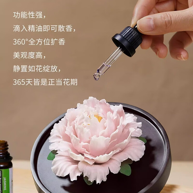 BOSSY非遗手捏国潮牡丹瓷花茶宠限定中国风创意永生花礼盒女神节礼物 【亮丽富有】洛阳黄牡丹瓷花礼盒