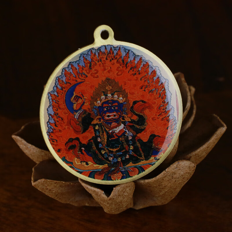 大黑天/黑袍金刚像章佛牌佛像吊坠 台产项链吊坠挂件