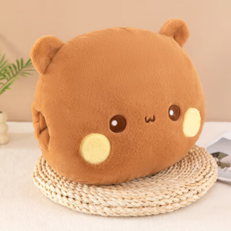 神獸王國一二布布玩偶便攜暖手寶抱枕送女朋友捂手毛絨絨車載靠枕午睡 【捂手款】午睡枕布布 30-35cm