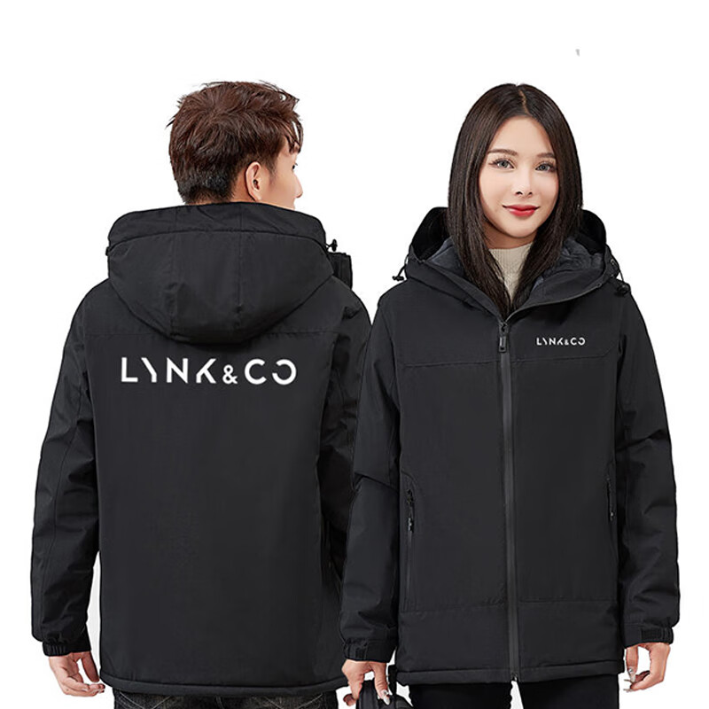 冀韵新款吉利领克外套工作服定制汽车4s店男女加绒保暖外套定制印字