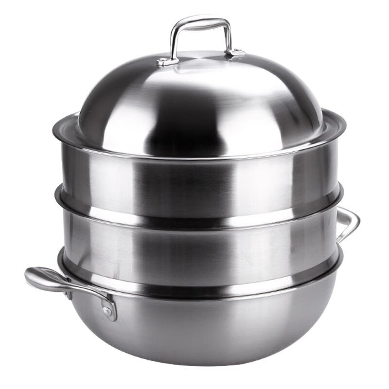 洛施芙德国316不锈钢蒸锅加厚蒸包子304锅大容量电磁炉燃气灶多功能 3