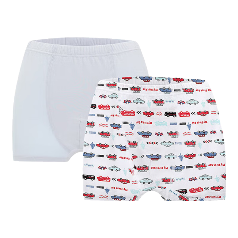 愛(ài)慕兒童(AIMER KIDS)內(nèi)褲男童莫代爾中腰立襠3A抗菌平角內(nèi)褲2條裝AK223D452BUBU車(chē)120