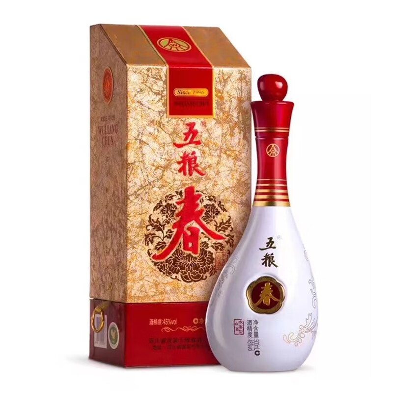 五粮液45°   五粮春1996  名品老酒  500ml   老酒鉴真 2011年 500ml