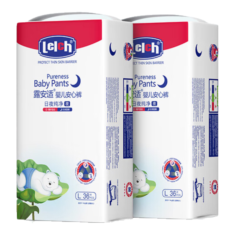 ¶���ʣ�Lelch����ҹ����pure��װ���Ŀ�L��72Ƭ��9-14kg��ҹ��Ӥ����ʪ������