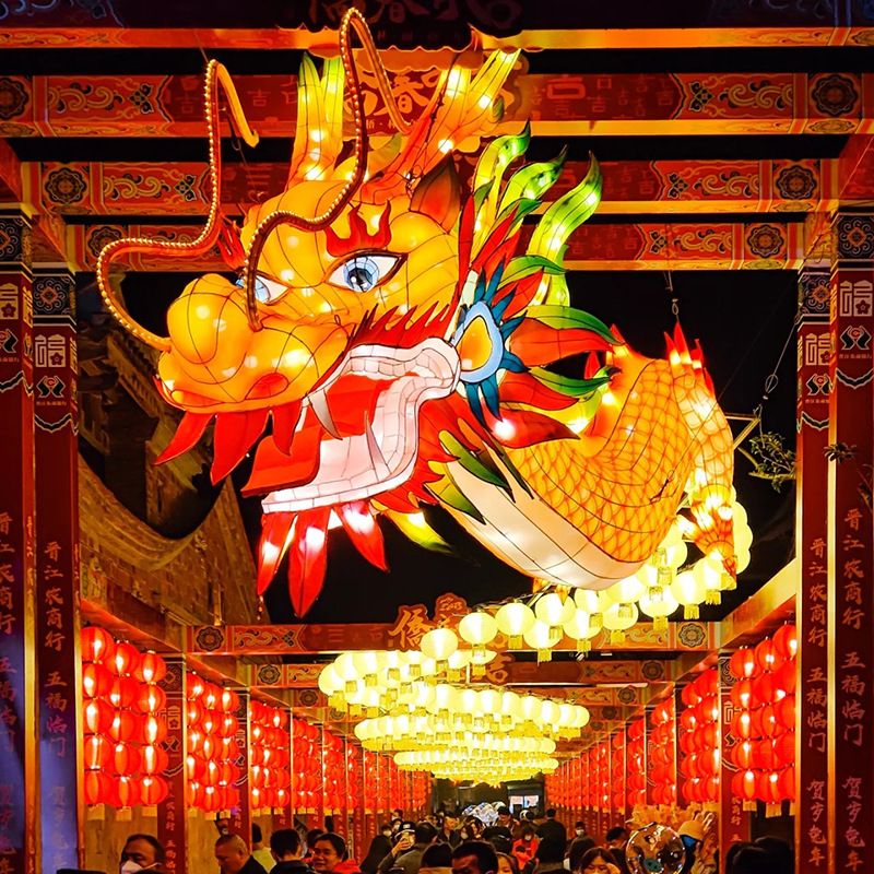 新思力元宵节大型花灯龙年节日不夜城景区亮化春节彩灯灯会自贡花灯