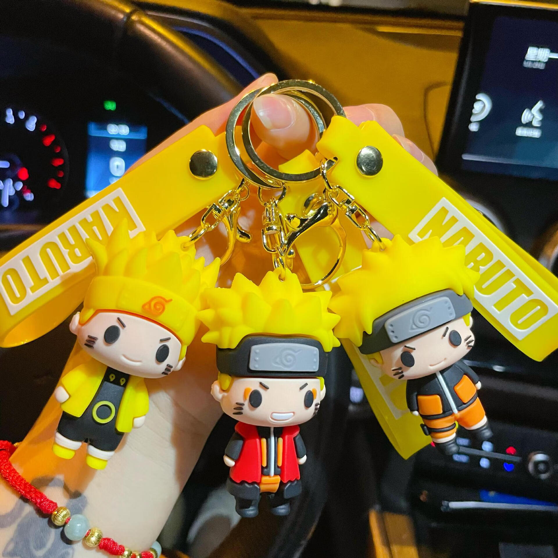 霜魄火影忍者钥匙扣挂件摆件q版公仔玩偶车载摆件 鸣人