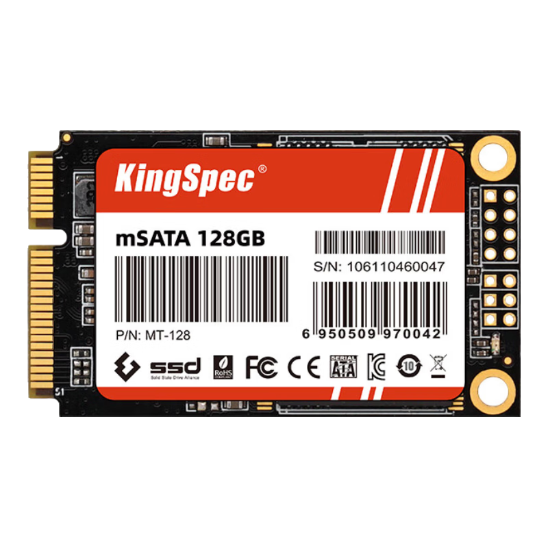 金胜维（KingSpec） mSATA固态硬盘工厂 收银机排队叫号机工控主板迷你SSD存储硬盘 1TB mSATA