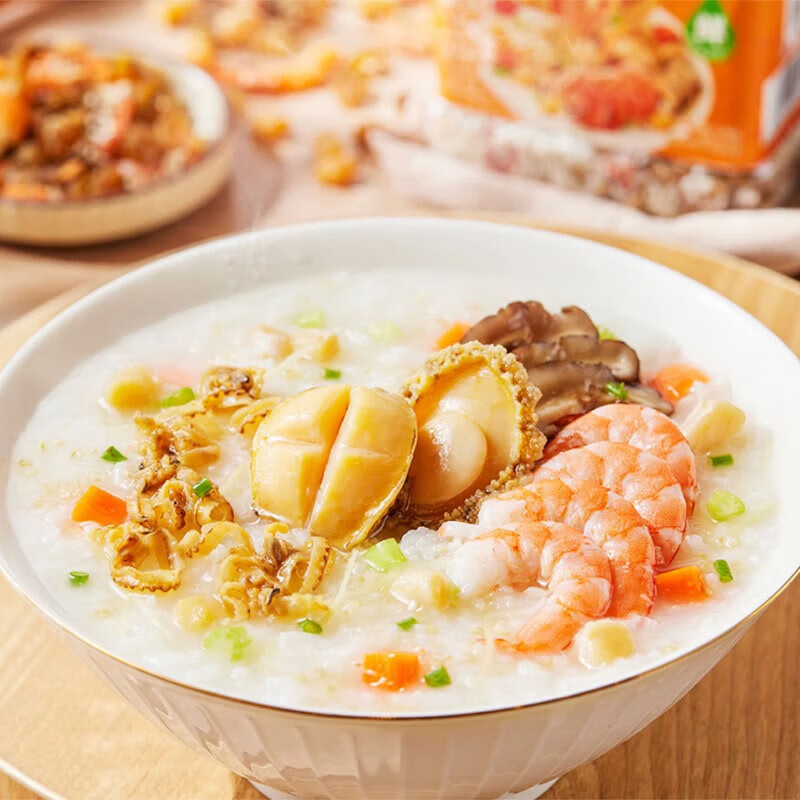 tlxtmember&aposs mark超市美拾派鲍鱼干贝虾仁粥海鲜粥混合粥料 鲍鱼
