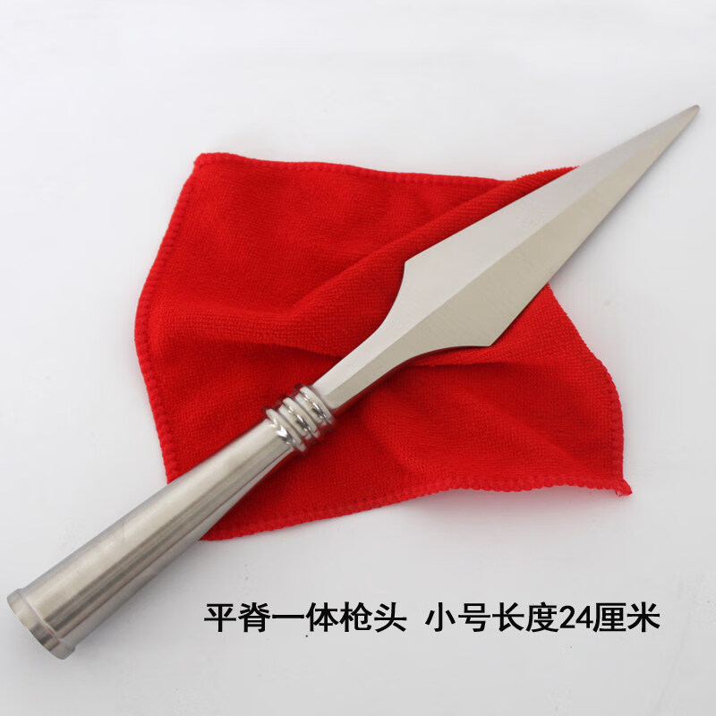 红缨枪头霸王枪不锈钢长矛头武术器械红樱枪戟一体手工锻打 【小号】