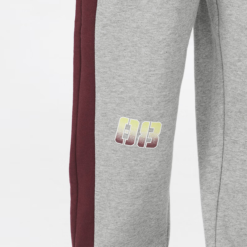 MQD童装男童24春针织运动裤中大儿童学院卫裤 麻灰 140